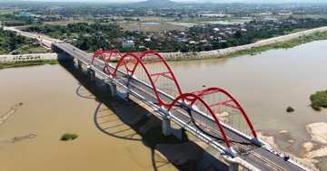 Cây cầu vòm thép đầu tiên của tỉnh Quảng Ngãi sẽ khánh thành vào dịp đặc biệt của đất nước