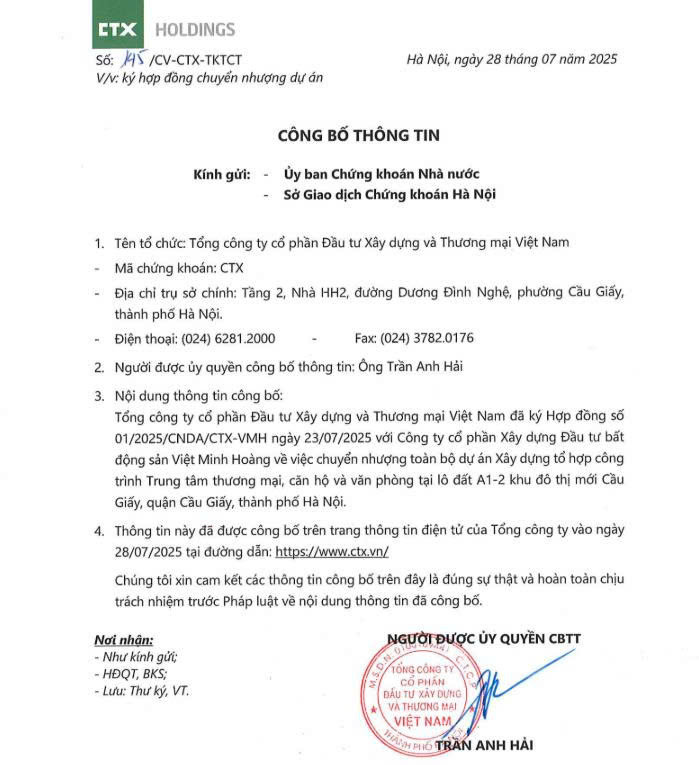 Nguồn: <a style='text-decoration: none;' href='/CTX'>CTX</a> Holdings Nguồn: <a style='text-decoration: none;' href='/CTX'>CTX</a> Holdings