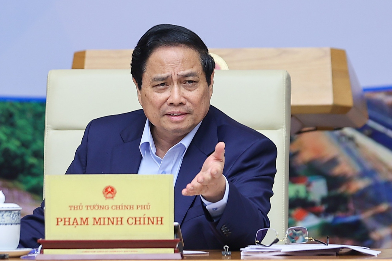 Thủ tướng Phạm Minh Chính phát biểu chỉ đạo tại hội nghị. Ảnh: VGP 317ttg3.jpg