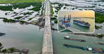 Chỉ vài tháng nữa, tuyến đường xuyên rừng ngập mặn, kết nối thẳng đến cụm cảng nước sâu lớn nhất Việt Nam sẽ về đích