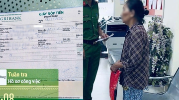 Cụ T. 76 tuổi cầm mẩu giấy cùng 100 triệu đến ngân hàng yêu cầu chuyển đi, nhân viên Agribank lập tức mời công an đến làm việc