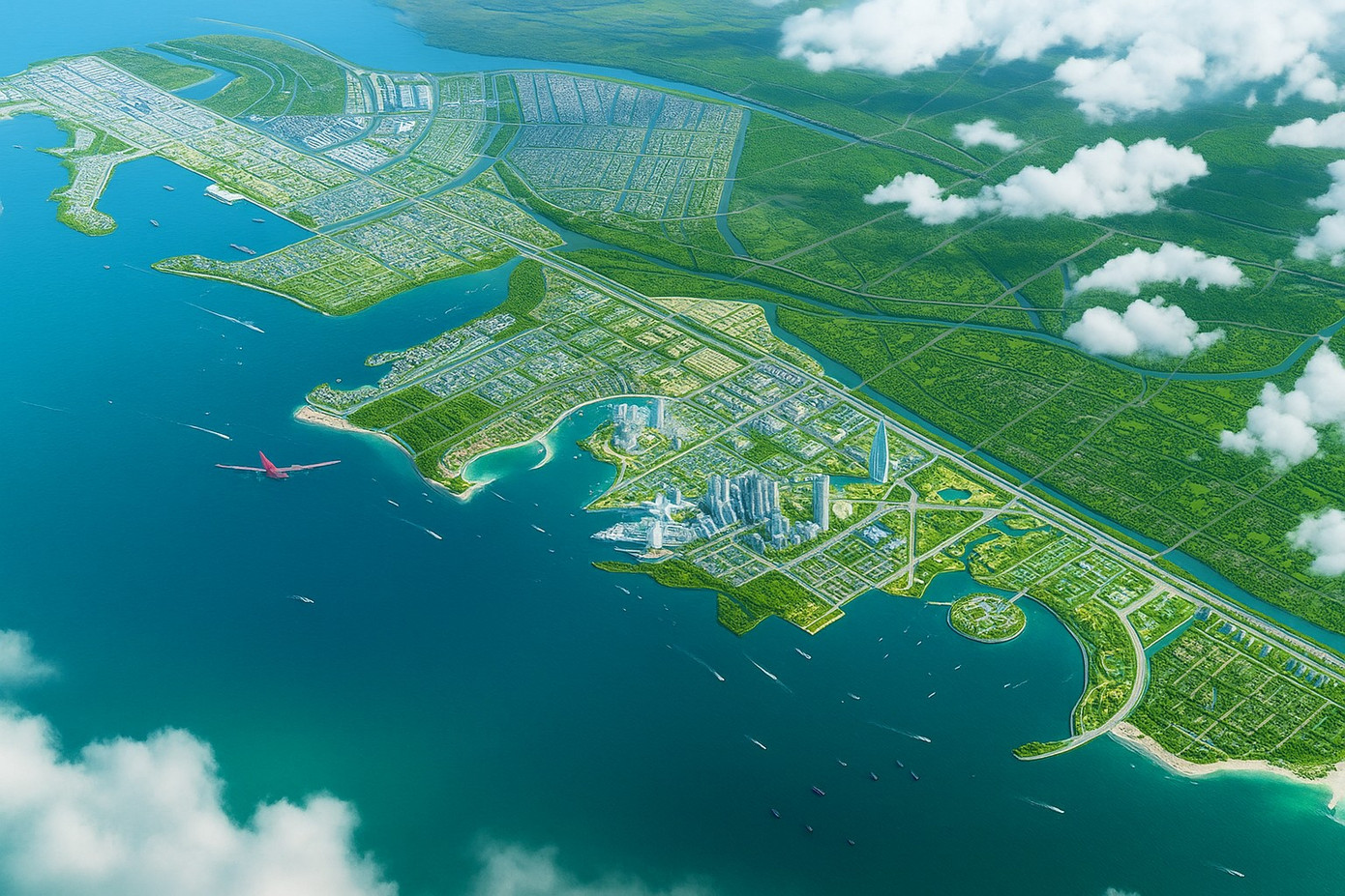 Khu Kinh tế Ninh Cơ. Ảnh phối cảnh minh hoạ. 000.png