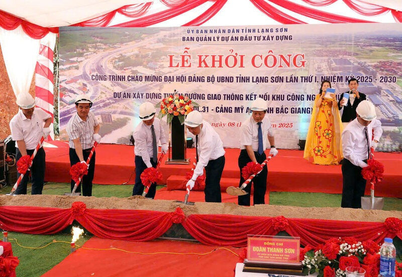 Khởi công tuyến đường trăm tỷ mở lối logistics Lạng Sơn - Bắc Ninh: Kết nối KCN lớn nhất vùng biên với cảng cạn- Ảnh 1.