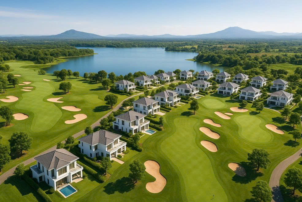 Dự án gồm sân golf 18 lỗ rộng khoảng 76,7ha và khu biệt thự 46,14ha. Ảnh minh họa Dự án gồm sân golf 18 lỗ rộng khoảng 76,7ha và khu biệt thự 46,14ha. Ảnh minh họa