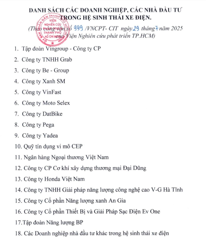 Vingroup (<a style='text-decoration: none;' href='/VIC'>VIC</a>) đề xuất loạt ưu đãi đặc biệt, thúc đẩy người dân TP. HCM chuyển sang xe điện