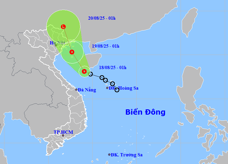Dự báo đường đi của áp thấp nhiệt đới. atnd.gif