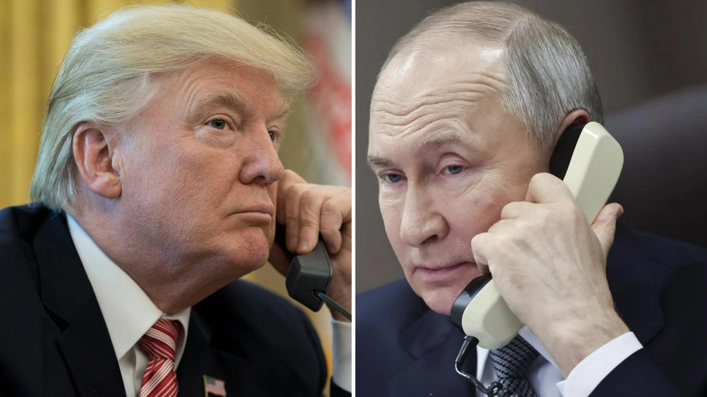 Tổng thống Nga Vladimir Putin và Tổng thống Mỹ Donald Trump. (Ảnh: The Nightly) 52b3b0acffb354ebdb721f8be42aea6e.jpg