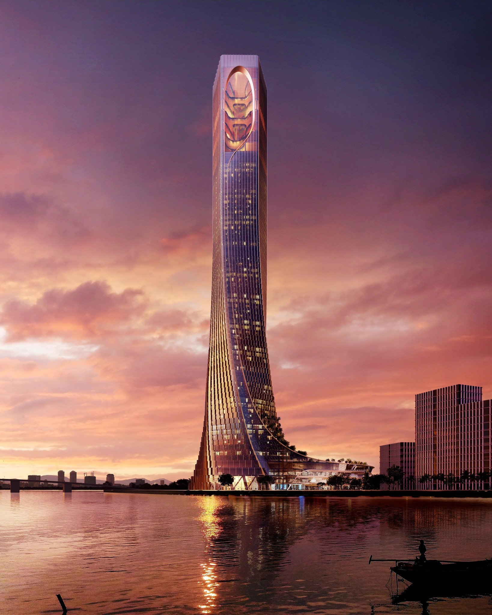 Tòa nhà chọc trời 69 tầng cao thứ 2 Việt Nam: Thiết kế đẹp mắt, đường cong uyển chuyển- Ảnh 1. Tòa nhà chọc trời 69 tầng cao thứ 2 Việt Nam: Thiết kế đẹp mắt, đường cong uyển chuyển- Ảnh 1.