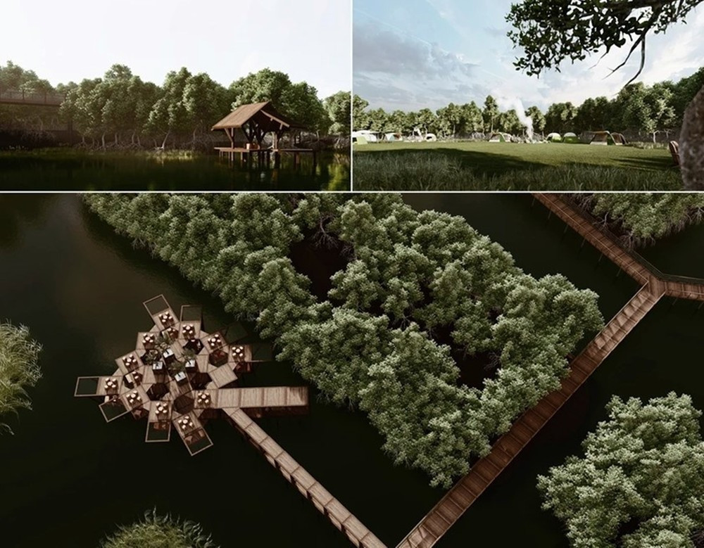 Cũng trong năm 2021, các kiến trúc sư ở TPHCM đã nhìn thấy vẻ đẹp tiềm ẩn và thiết kế dự án theo hướng dệt nên một “tấm thảm xanh”. Họ sử dụng chính đất và nước tại chỗ, mở khe cho dòng chảy thông suốt, tạo nên cấu trúc cảnh quan độc đáo, tự hồi sinh từng ngày. img-7137.jpg