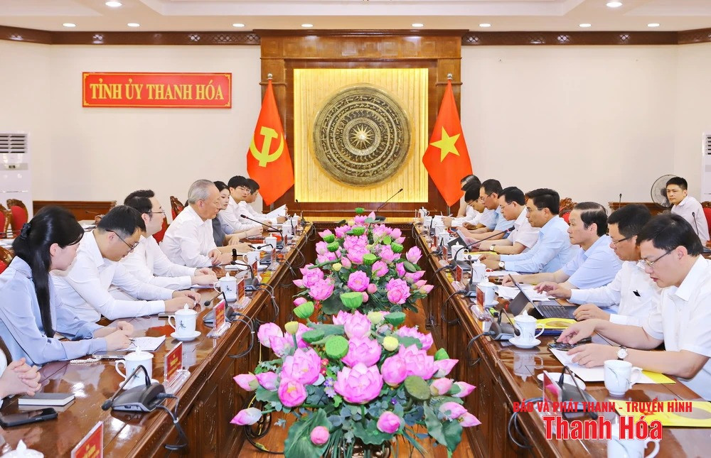 Hình ảnh tại buổi làm việc. Nguồn ảnh: Báo Thanh Hóa