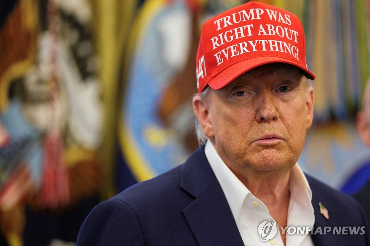 Tổng thống Mỹ Donald Trump. (Ảnh: Yonhap) pru20250824227601009-p4.jpg