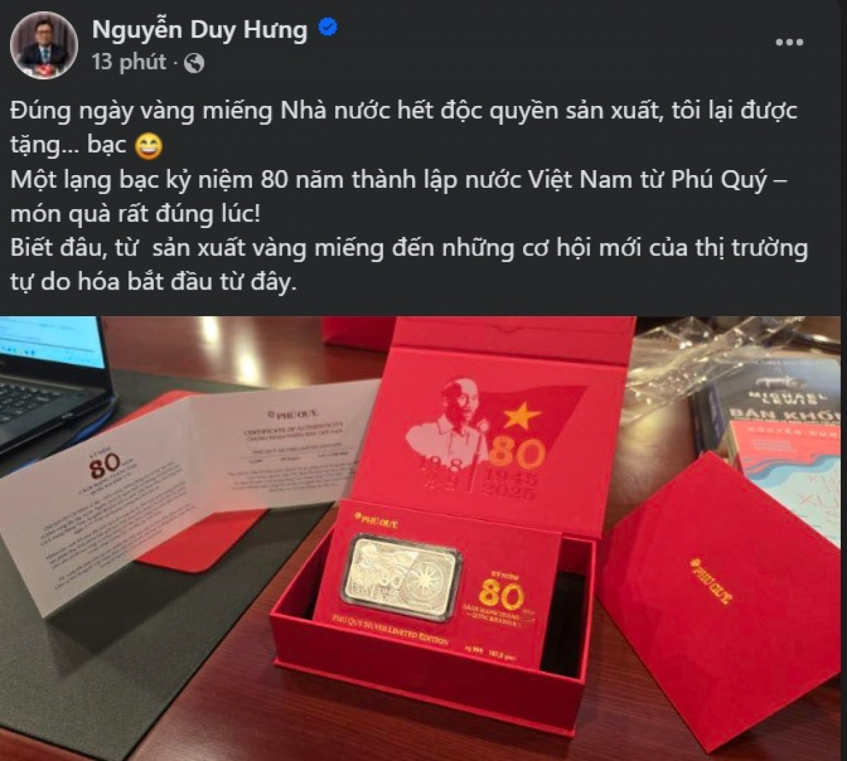 Chủ tịch Nguyễn Duy Hưng nhận món quà đặc biệt đúng ngày cổ phiếu <a style='text-decoration: none;' href='/SSI'>SSI</a> lập kỷ lục chưa từng có