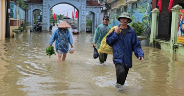 Mưa bão khiến 7.085 ha lúa và rau màu bị ngập, hàng nghìn hộ dân bị ảnh hưởng