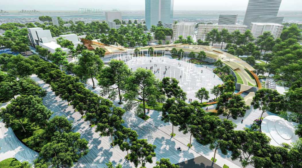 Phối cảnh khu vực không gian, quảng trường phía Đông hồ Hoàn Kiếm. anh-man-hinh-2025-08-29-luc-081623.png