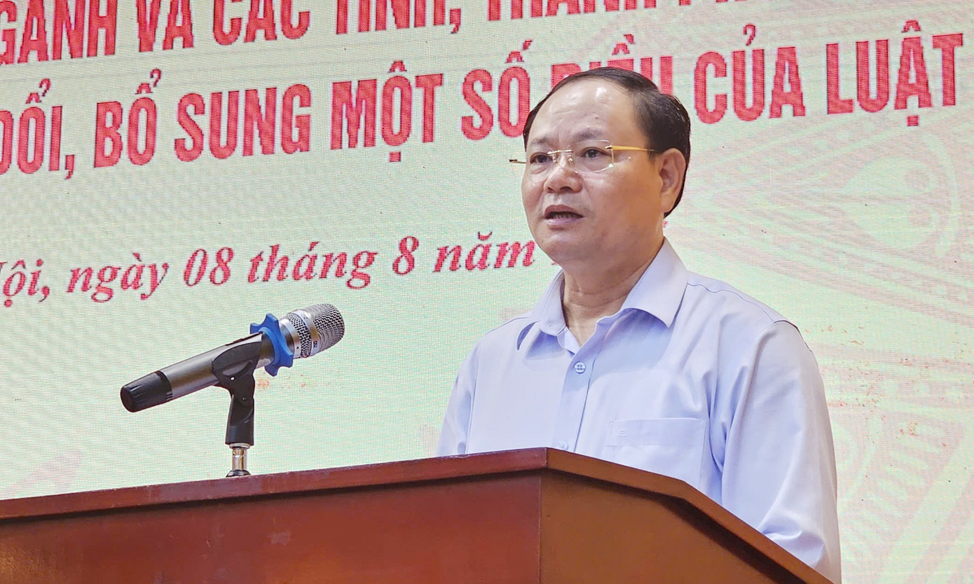 Thứ trưởng Bộ Nông nghiệp và Môi trường Lê Minh Ngân phát biểu tại hội nghị. thu-truong-le-minh-ngan.jpg