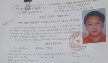 Truy nã nhân viên ngân hàng Lê Ngọc Trung, người dân biết cần báo ngay 0962.426.552