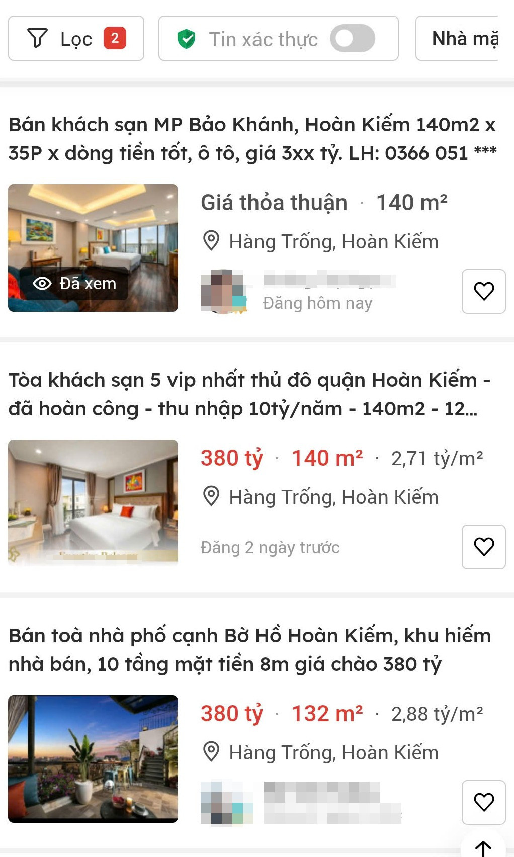 Thông tin rao bán nhà tại khu phố cổ Hà Nội giá bán gần 3 tỷ đồng/m2. Ảnh chụp màn hình. z7002298562856-9fccb91c80f610f8395f6af11c3b9dc5.jpg