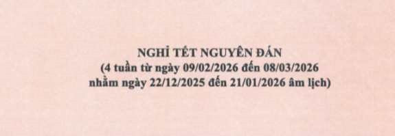 Vừa khai giảng 10 ngày, một trường ĐH đã thông báo lịch nghỉ Tết Nguyên đán 4 tuần - ảnh 1