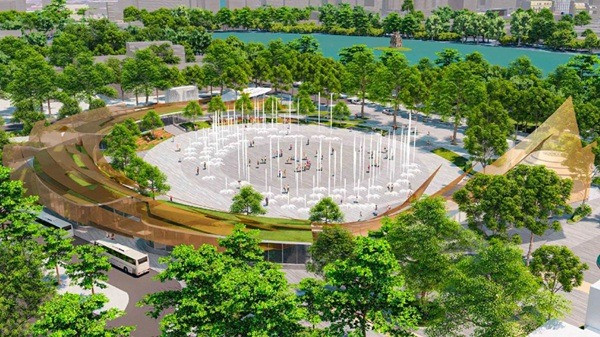Gần 1 tháng nữa, Hà Nội sẽ khởi công quảng trường - công viên rộng 21.000m2 giữa lòng phố cổ - Ảnh 1.