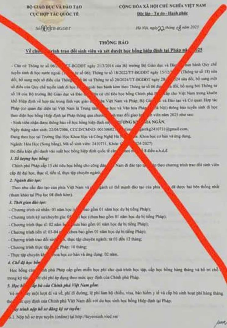 Cục Hợp tác quốc tế (Bộ GD&ĐT) phát thông báo quan trọng tới phụ huynh và học sinh - ảnh 3