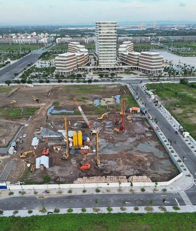 9 tòa tháp của Kinh Bắc nằm đối diện Trung tâm chính trị - hành chính Hải Phòng sau 2 tháng khởi công- Ảnh 1.