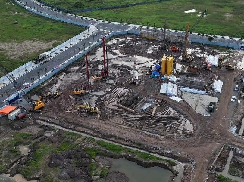 9 tòa tháp của Kinh Bắc nằm đối diện Trung tâm chính trị - hành chính Hải Phòng sau 2 tháng khởi công- Ảnh 2.