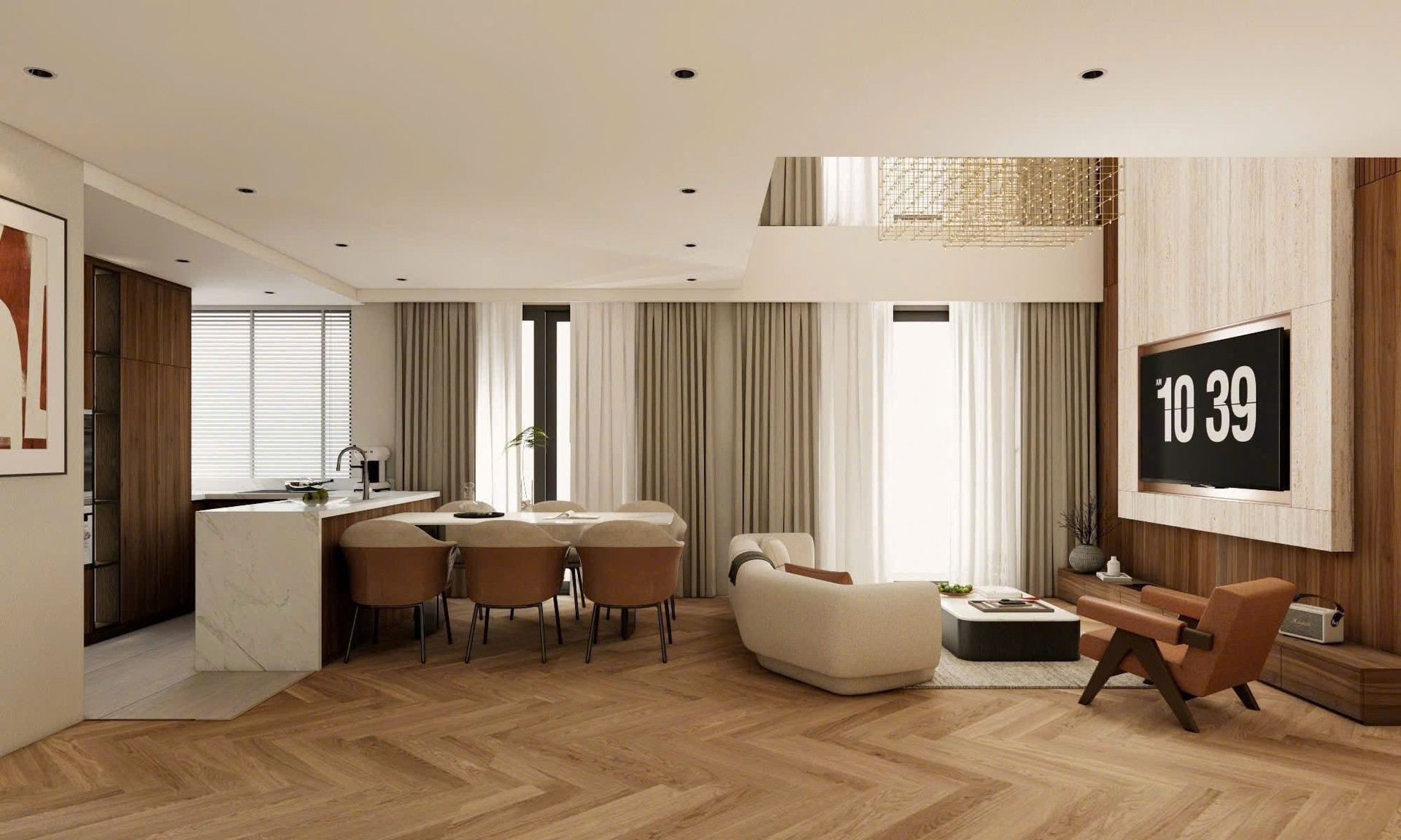 Căn hộ thông tầng giữa lòng thành phố của bà mẹ 2 con: Sang chảnh nhưng không kém phần ấm cúng, chỉ nhìn view bếp đã thấy đắt giá- Ảnh 3.