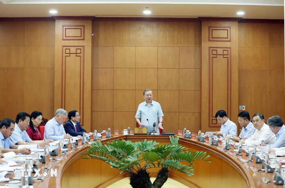 Quang cảnh buổi làm việc. Ảnh: TTXVN. tienphong-189tbt2.jpg