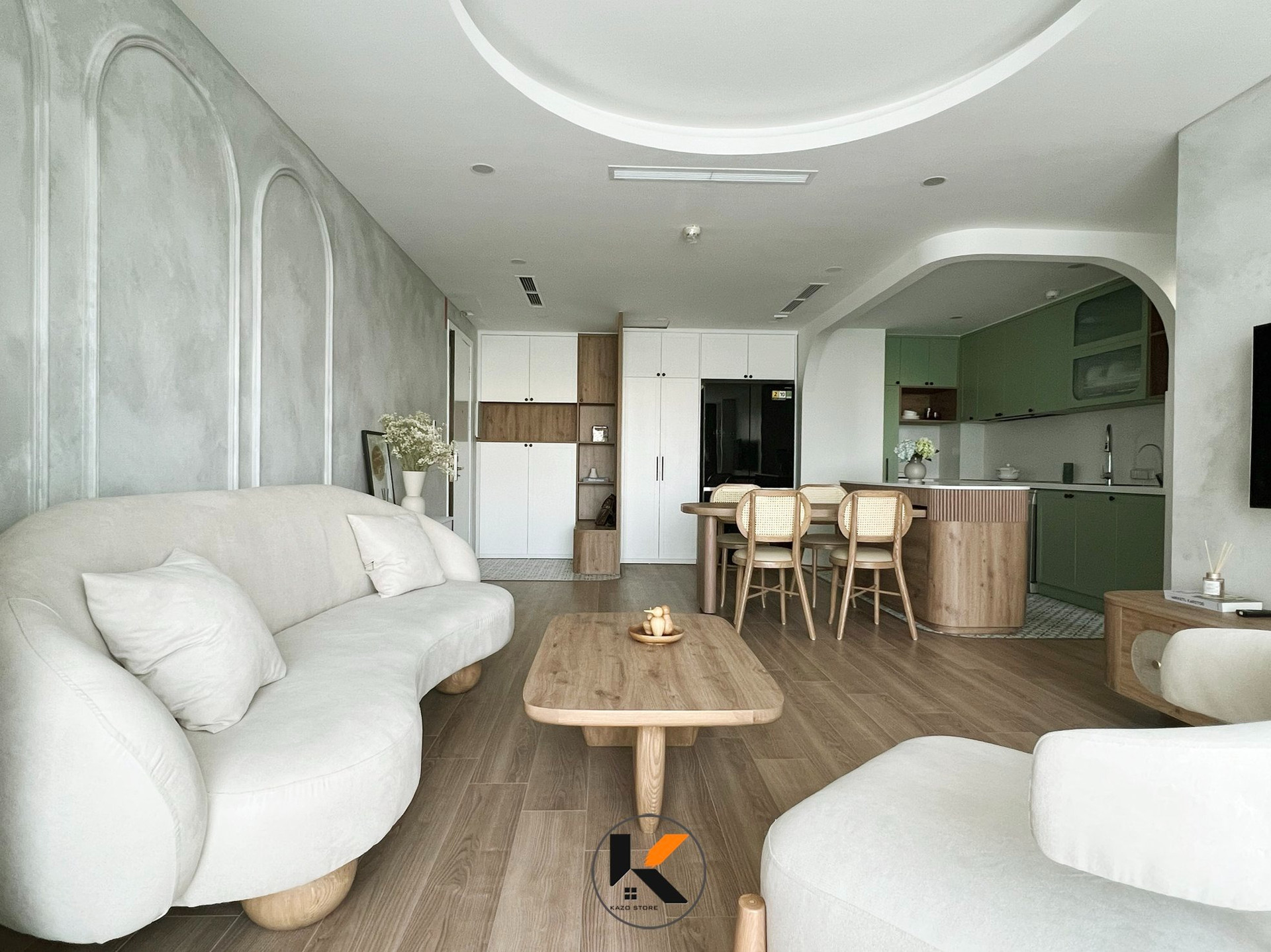 Hành trình 'thổi hồn' Wabi-Sabi vào từng ngõ ngách trong căn hộ của một gia đình trẻ- Ảnh 2.