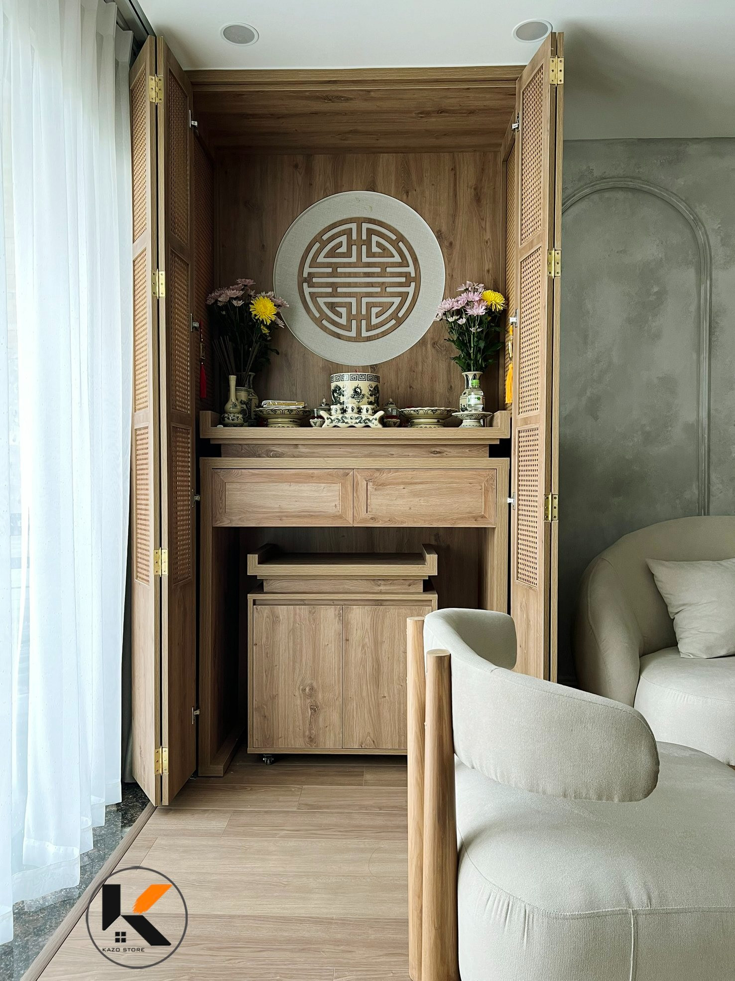 Hành trình 'thổi hồn' Wabi-Sabi vào từng ngõ ngách trong căn hộ của một gia đình trẻ- Ảnh 9.