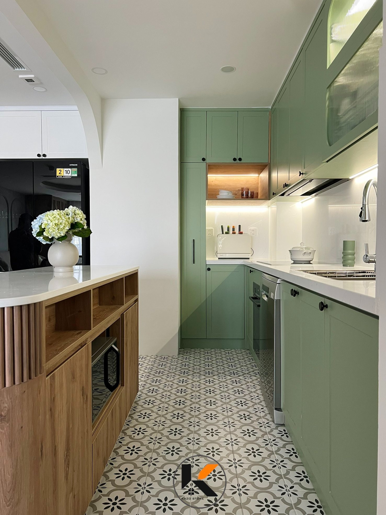 Hành trình 'thổi hồn' Wabi-Sabi vào từng ngõ ngách trong căn hộ của một gia đình trẻ- Ảnh 10.