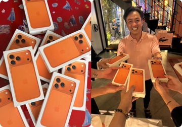 Cường đô la ‘chơi lớn’ mua hàng chục iPhone 17 Pro Max tặng bạn bè và nhân viên