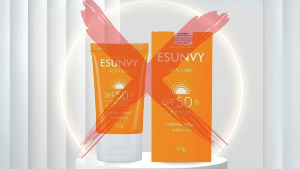 Kem chống nắng Esunvy Sun Care bị tạm ngừng lưu hành
