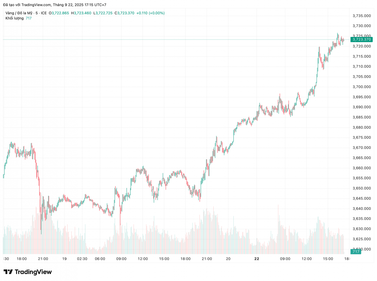 Giá vàng chưa có dấu hiệu hạ nhiệt sau khi chạm kỷ lục mới
