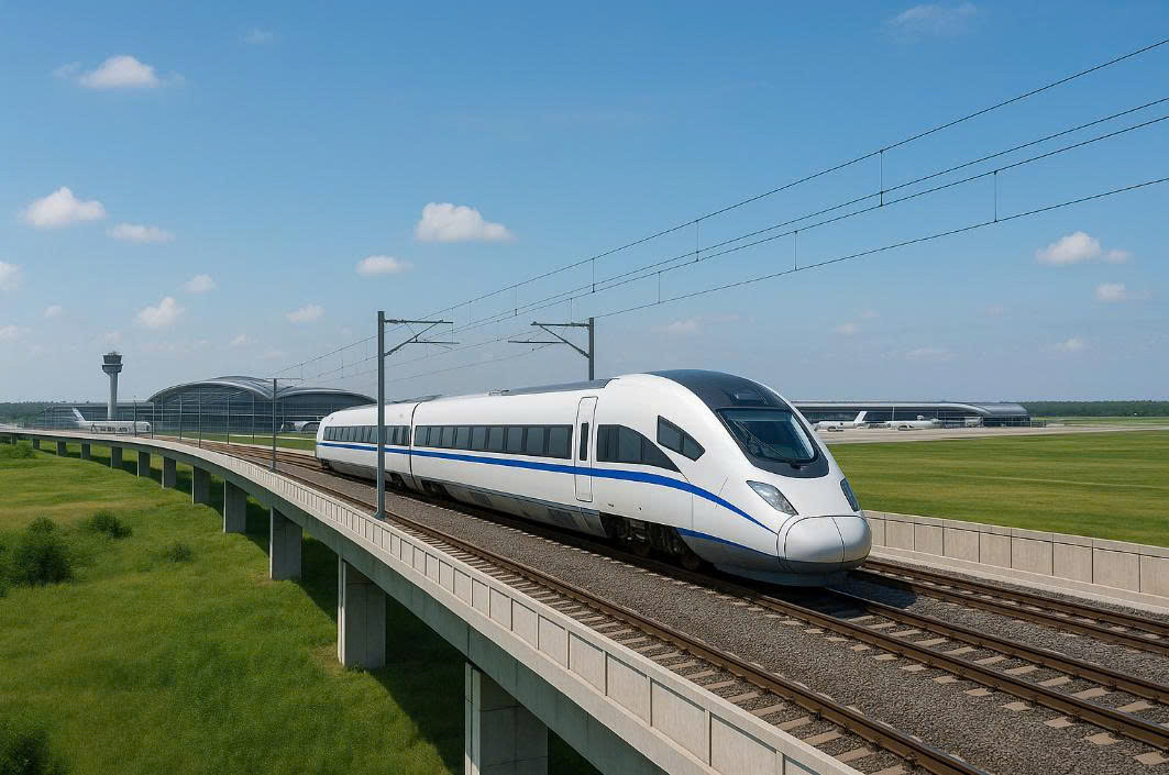 Tập đoàn Xây dựng Thái Bình Dương đề xuất đầu tư tuyến đường sắt kết nối sân bay Long Thành và sân bay Tân Sơn Nhất. Ảnh minh họa