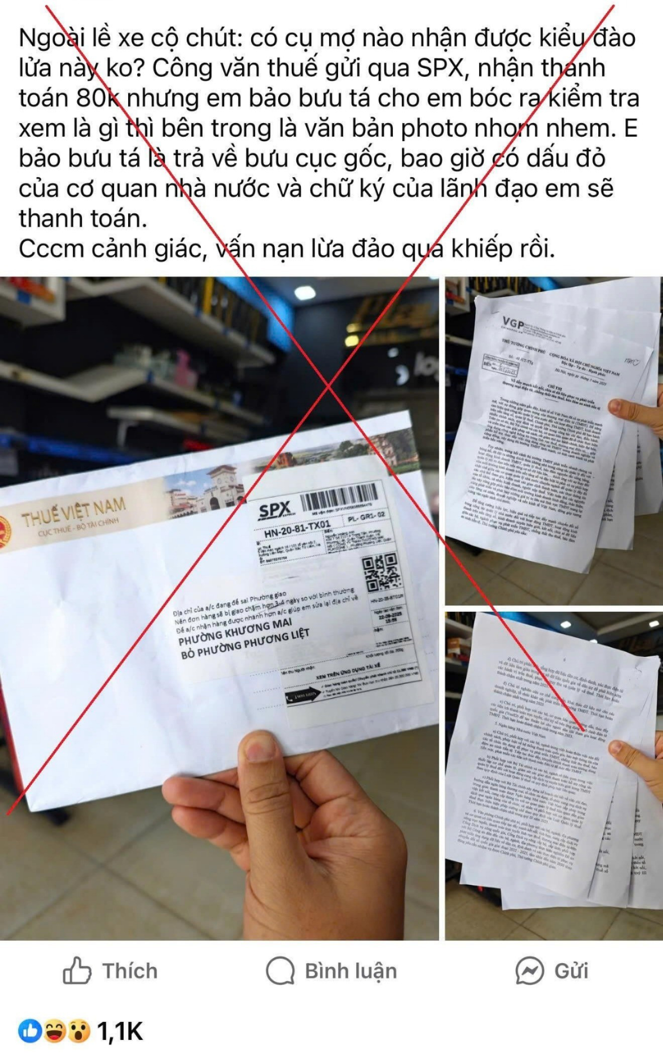 Cục Thuế khuyến cáo người dân cần kịp thời thông báo cho cơ quan chức năng gần nhất nếu có đối tượng liên hệ, yêu cầu thanh toán phí giao công văn. d1c49d2fed0967573e18-5444.jpg