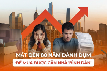 Mất đến 80 năm dành dụm để mua được căn nhà 'bình dân', giá ở Hà Nội đang vượt Thượng Hải, London, New York, Tokyo