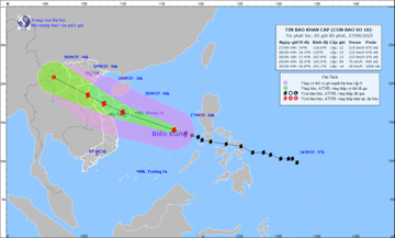 Bão Bualoi di chuyển ‘thần tốc’, càng vào gần bờ càng mạnh