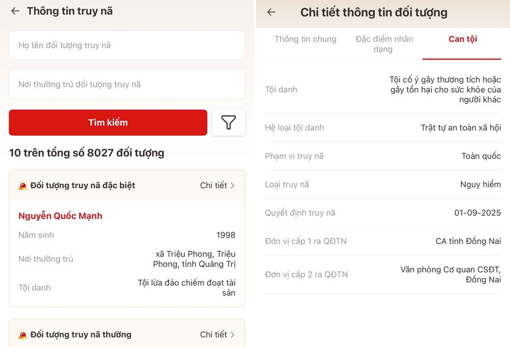 Cách tra cứu các đối tượng bị truy nã trên toàn quốc bằng VNeID - ảnh 2