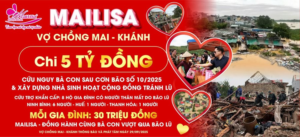 'Bà trùm thẩm mỹ' Mailisa khẩn cấp lên đường, mang 5 tỷ đến ủng hộ bà con ảnh hưởng bão số 10, ấp ủ dự án lớn - ảnh 1