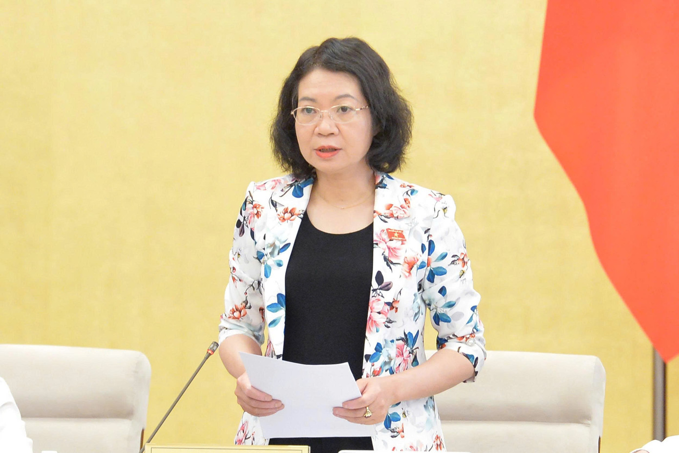 Phó Chủ nhiệm Ủy ban Pháp luật và Tư pháp Mai Thị Phương Hoa. Ảnh: QH 39yp2.jpg