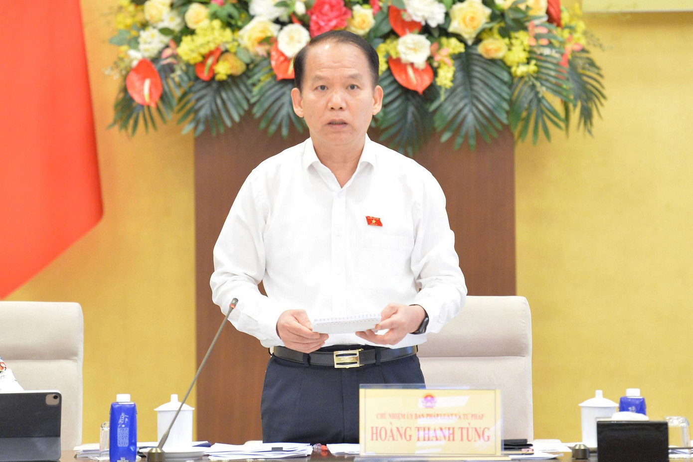 Chủ nhiệm Ủy ban Pháp luật và Tư pháp Hoàng Thanh Tùng. Ảnh: QH 39tp.jpg