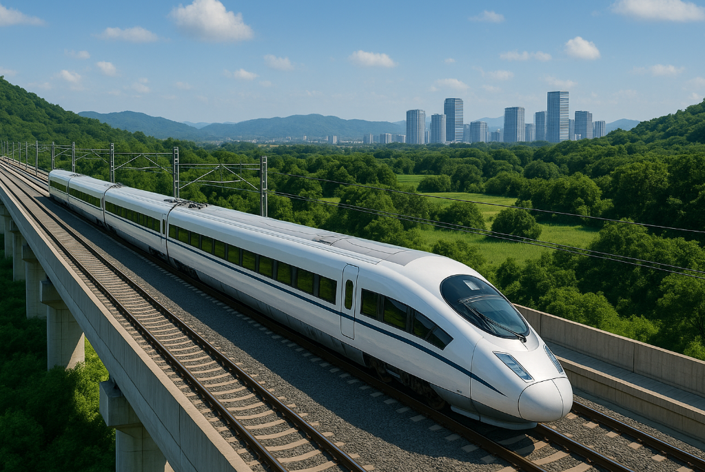 Tuyến đường sắt Lào Cai - Hà Nội - Hải Phòng. Ảnh minh họa