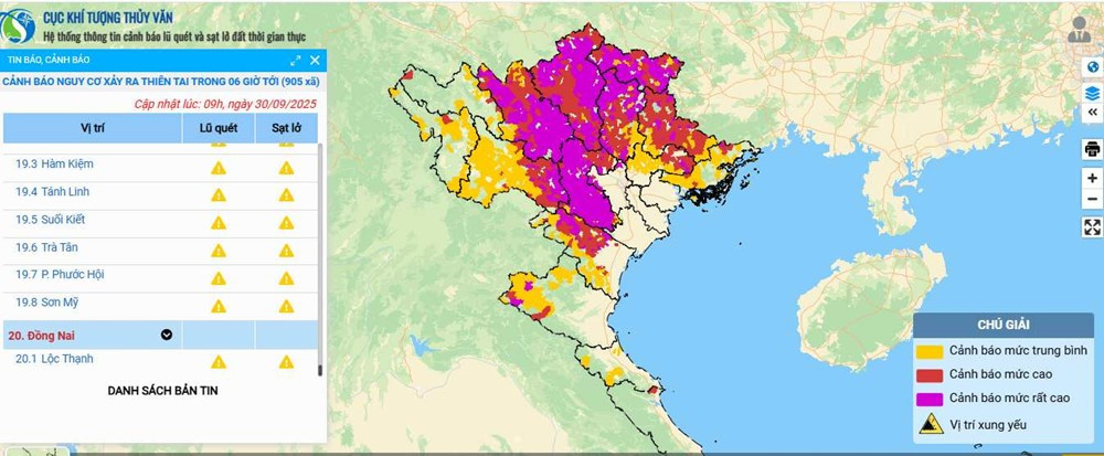 Cảnh báo quan trọng: Kỷ lục gần 1.000 điểm có nguy cơ lũ quét, sạt lở do bão số 10 - ảnh 1