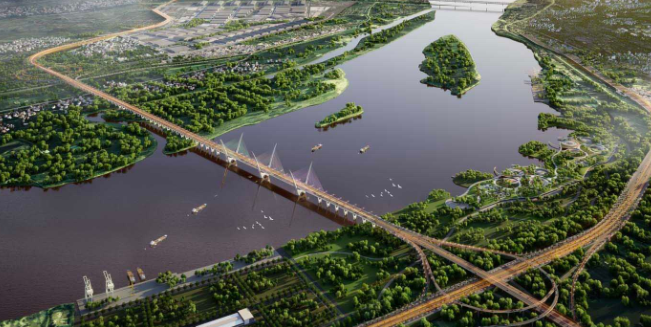 Mời thầu dự án cây cầu hơn 7.000 tỷ, là công trình cấp đặc biệt bắc qua sông Hồng- Ảnh 1.