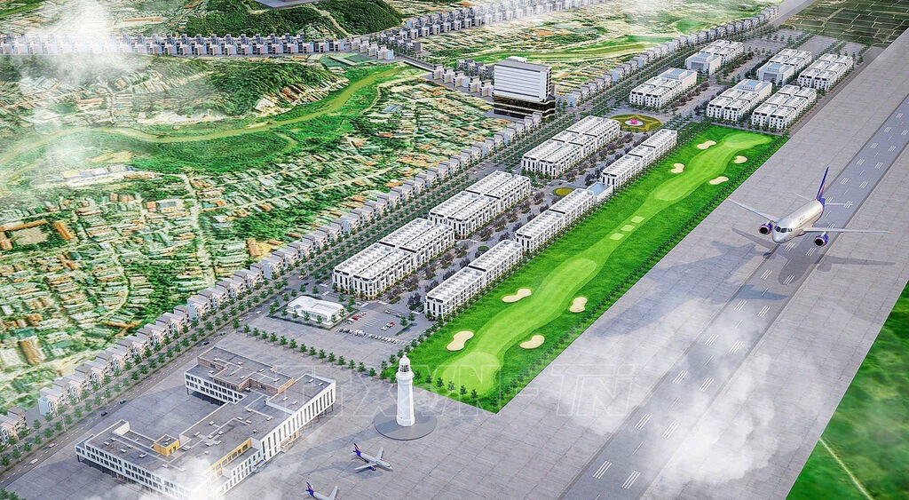 Phối cảnh Khu đô thị mới, phố đi bộ sân bay Mường Thanh. Nguồn ảnh: TTXVN