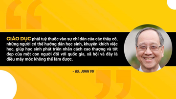 Giáo sư John Vu: AI không thể thay thế người thầy trong giáo dục con người