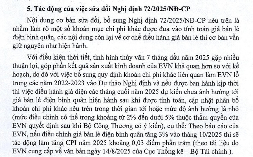Bộ C&ocirc;ng Thương: Đưa khoản lỗ của EVN v&agrave;o chi ph&iacute; dự kiến chưa ảnh hưởng gi&aacute; điện, hoặc chỉ điều chỉnh từ 2-5%