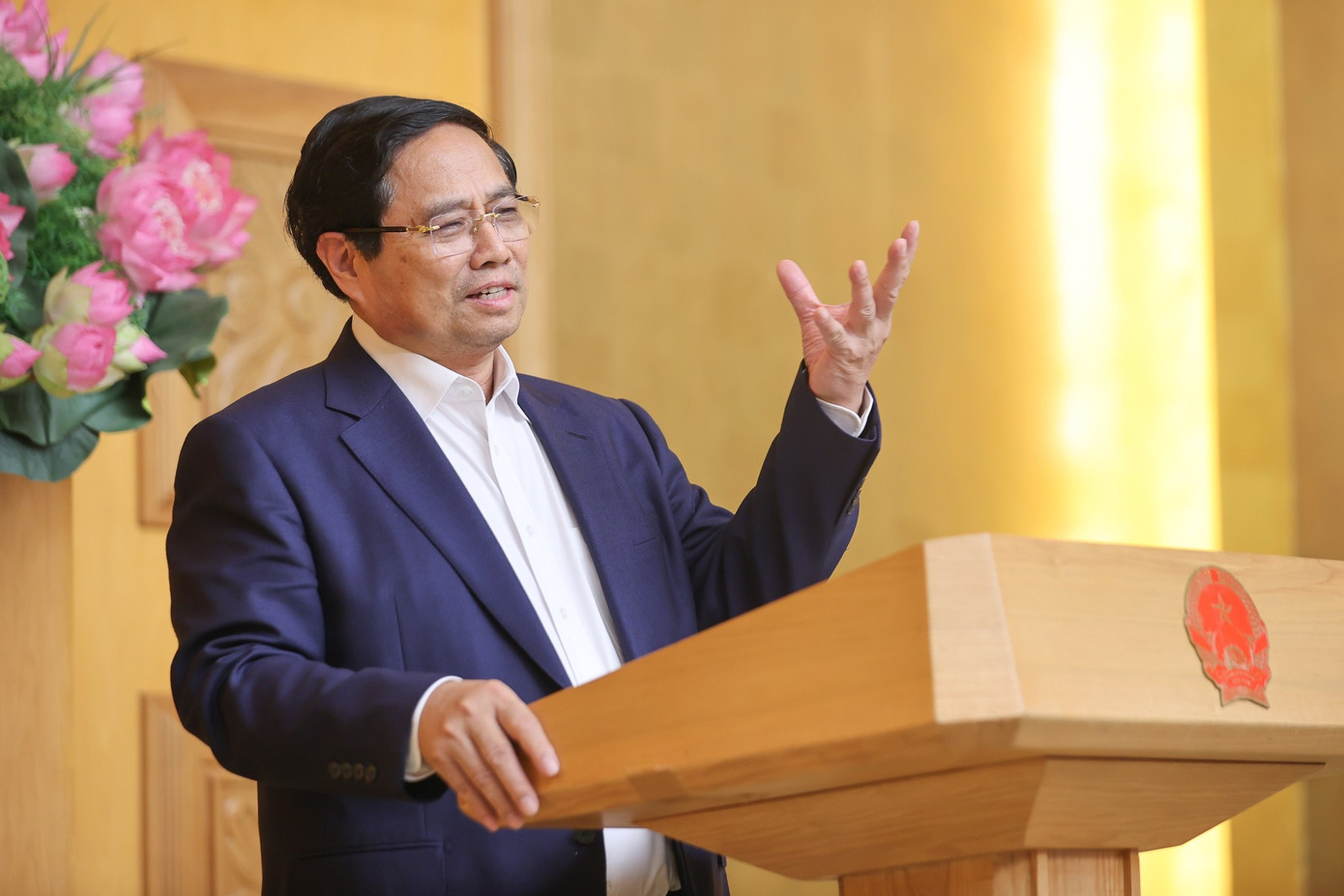 Thủ tướng Phạm Minh Chính phát biểu tại cuộc họp. Ảnh: VGP. 79ttgcc33.jpg