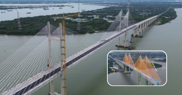 Cầu dây văng có tĩnh không cao nhất Việt Nam đón tin vui mới